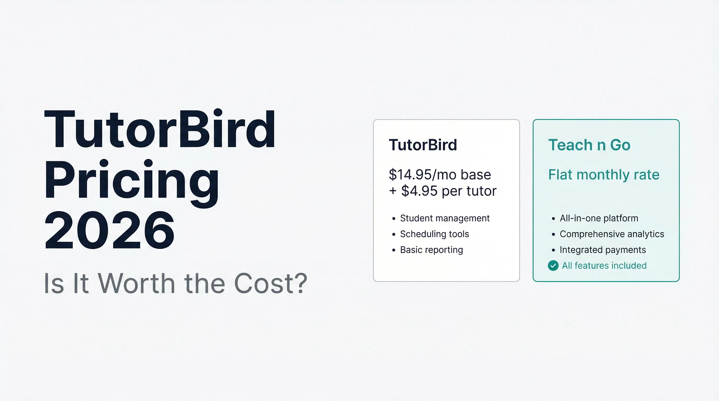 TutorBird Pricing 2026