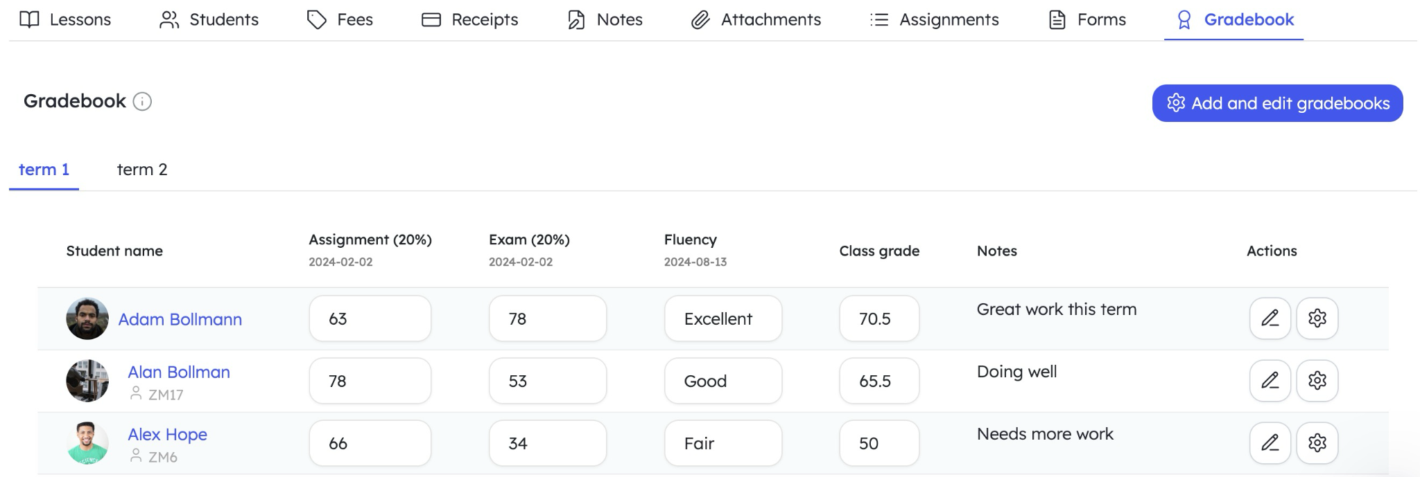 Teach 'n Go Gradebook